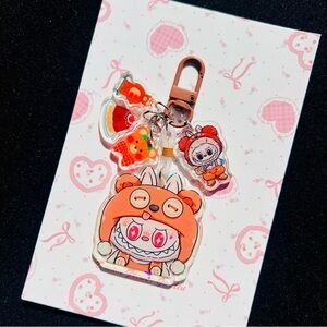 Labubu double sided acrylic phonecharm keychain bagcharm